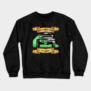 4x4 truck king of mountain Crewneck Sweatshirt